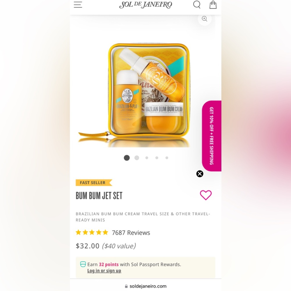 SOL DE JANEIRO BUM BUM JET SET “3” PIECE SET (BRAND NEW IN REUSABLE ZIPPER BAG)